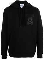 Moschino hoodie en coton à imprimé ourson - Noir