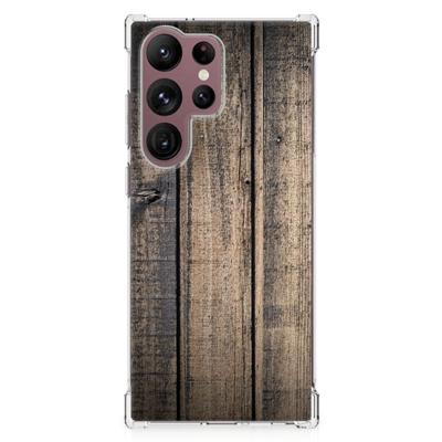 Samsung Galaxy S23 Ultra Stevig Telefoonhoesje Steigerhout Samsung Galaxy S23 Ultra Stevig Telefoonhoesje Steigerhout