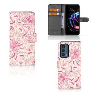 Motorola Edge 20 Pro Hoesje Pink Flowers