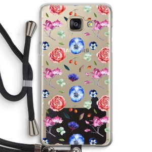 Bloemetjes: Samsung Galaxy A5 (2016) Transparant Hoesje met koord