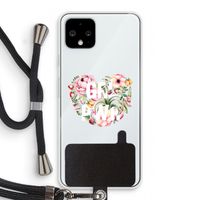 GRL PWR Flower: Pixel 4 Transparant Hoesje met koord