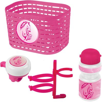 Messingschlager Ventura accessoiresset paard meisjes roze/wit 4-delig
