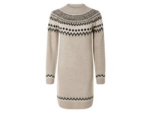 esmara Gebreide dames jurk (Beige, XS (32/34))