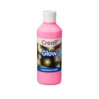 Creall glow in the dark verf roze, 250ml