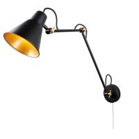 Searchlight Zwart gouden leeslamp Readi 7403BK