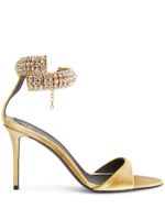 Giuseppe Zanotti sandales Intriigo Bijoux 90 mm en velours - Or