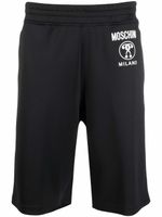 Moschino short de sport à bande logo - Noir