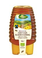 Traay Bloemenhoning knijpfles Fairtrade bio 365 Gram