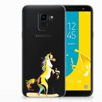 Samsung Galaxy J6 2018 Telefoonhoesje met Naam Horse Color Samsung Galaxy J6 2018 Telefoonhoesje met Naam Horse Color