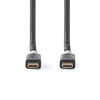 Nedis CCBW64020AT10 USB-kabel 1 m USB4 Gen 2x2 USB C Zwart, Zilver - thumbnail