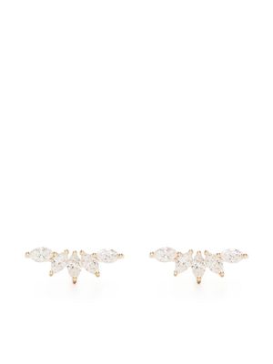Ef Collection créole en or 14ct pavé de diamants