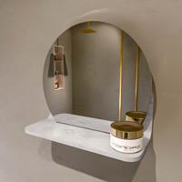 MONDIAZ SPOT spiegel rond 30cm met Spiegelplanchet kleur Opalo.