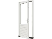 Trendhout Stapeldorpeldeur - linksdraaiend - 93x216,9 + kozijn 103,8x226,3 cm - wit (incl. DTS en deurbeslag)- - Hout- Trendhout