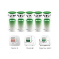 Verpakking van 5 rollen van 20 vuilniszakken - PETKIT - 8 L - Voor PETKIT PURAMAX 2 automatische kattenbak - Groen