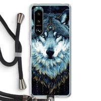 Darkness Wolf: Sony Xperia 5 III Transparant Hoesje met koord