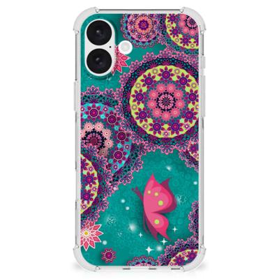 iPhone 16 Plus Back Cover Cirkels en Vlinders iPhone 16 Plus Back Cover Cirkels en Vlinders