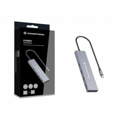 USB-HUB Conceptronic HUBBIES14G Grijs