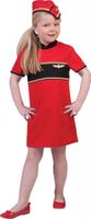 Stewardess pakje kind rood - thumbnail