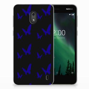 Nokia 2 TPU bumper Vlinder Patroon