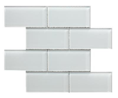 Mozaïek tegels Metro Wit 30x30 - Rechthoek Wandtegels Glas