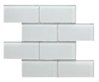 Mozaïek tegels Metro Wit 30x30 - Rechthoek Wandtegels Glas
