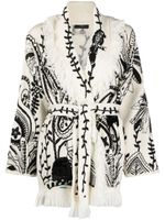 Alanui cardigan brodé Oasis Of Imagination - Blanc