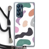 Memphis Shapes: Oppo Find X3 Neo Transparant Hoesje met koord