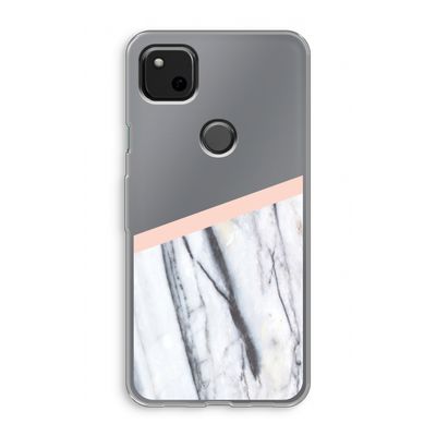 A touch of peach: Google Pixel 4a Transparant Hoesje
