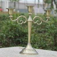 Retro kandelaar Home Decoratie woonkamer Cafe thema restaurant sieraden kaarslicht diner rekwisieten geschenken stijl: brons-3 armen