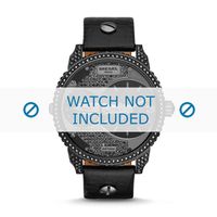 Horlogeband Diesel DZ7328 Leder Zwart 22mm