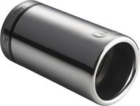 Ulter Sport uitlaatsierstuk rond 60 70 mm 20 cm RVS zilver - thumbnail