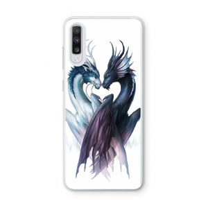 Yin Yang Dragons: Samsung Galaxy A70 Transparant Hoesje