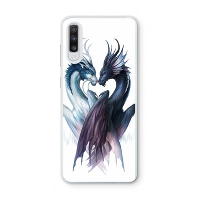 Yin Yang Dragons: Samsung Galaxy A70 Transparant Hoesje