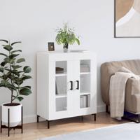 Dressoir 69,5x34x90 cm bewerkt hout wit - thumbnail