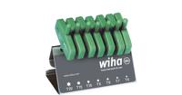 Wiha Stiftsleutelset met sleutelgreep | TORX | 8-delig | chemisch gezwart | incl. werkbankhouder - 25624 - 25624