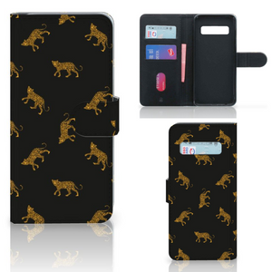 Telefoonhoesje met Pasjes voor Samsung Galaxy S10 Leopards