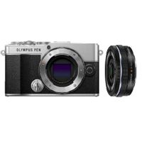 Olympus E-P7 zilver + M.ZUIKO DIGITAL ED 14-42mm F3.5-5.6 EZ zwart