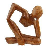 Houten Beeld Abstract de Dromer (16 x 13 cm) - thumbnail