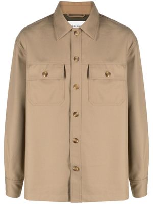 Drôle De Monsieur chemise en flanelle à manches longues - Tons neutres