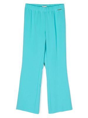 TWINSET Kids pantalon à coupe droite - Bleu