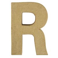 Beschilderbare letter R van papier mache   - - thumbnail