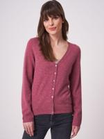 Basic fijngebreid vest met V-hals van biologisch cashmere