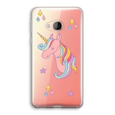 Roze eenhoorn: HTC U Play Transparant Hoesje