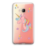 Roze eenhoorn: HTC U Play Transparant Hoesje