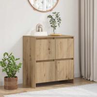 Dressoir artisanaal eikenkleurig 70 x 41 x 75 cm Bewerkt hout Dressoir artisanaal eikenkleurig 70 x 41 x 75 cm Bewerkt hout