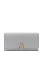 Burberry portefeuille en cuir grainé à plaque logo - Gris
