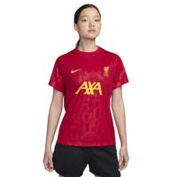 Nike Liverpool Pre-Match Trainingsshirt 2024-2025 Dames Rood Geel