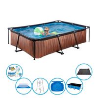 EXIT Zwembad Timber Style - Frame Pool 300x200x65 cm - Plus toebehoren - thumbnail