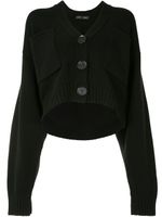 Proenza Schouler cardigan crop à col v - Noir