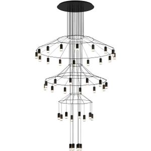 Vibia - Wireflow Chandelier 0378 hanglamp Zwart